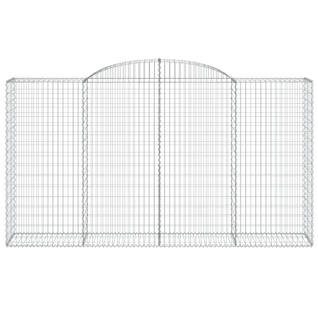 Arched Gabion Baskets 5 pcs 300x50x160/180 cm Galvanised Iron