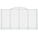 Arched Gabion Baskets 5 pcs 300x50x160/180 cm Galvanised Iron