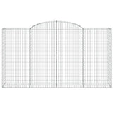Arched Gabion Baskets 8 pcs 300x50x160/180 cm Galvanised Iron