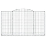 Arched Gabion Baskets 9 pcs 300x50x160/180 cm Galvanised Iron