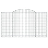 Arched Gabion Baskets 13 pcs 300x50x160/180 cm Galvanised Iron