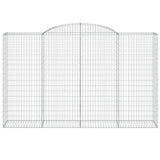 Arched Gabion Baskets 2 pcs 300x50x180/200 cm Galvanised Iron