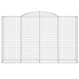 Arched Gabion Baskets 4 pcs 300x50x180/200 cm Galvanised Iron
