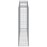 Arched Gabion Baskets 4 pcs 300x50x180/200 cm Galvanised Iron