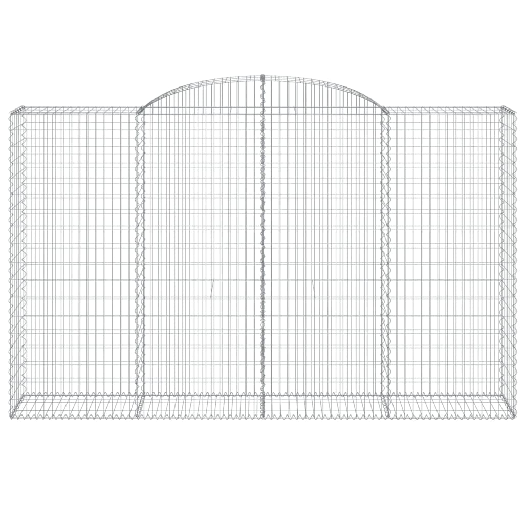 Arched Gabion Baskets 9 pcs 300x50x180/200 cm Galvanised Iron