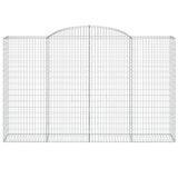 Arched Gabion Baskets 15 pcs 300x50x180/200 cm Galvanised Iron