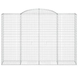 Arched Gabion Baskets 6 pcs 300x50x200/220 cm Galvanised Iron