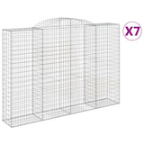 Arched Gabion Baskets 7 pcs 300x50x200/220 cm Galvanised Iron