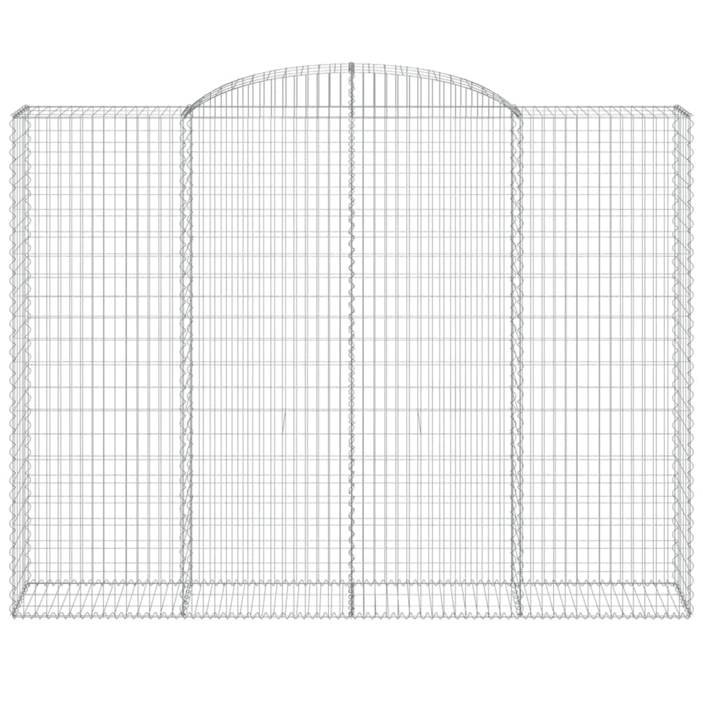Arched Gabion Baskets 3 pcs 300x50x220/240 cm Galvanised Iron