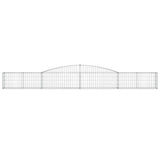 Arched Gabion Baskets 4 pcs 400x30x40/60 cm Galvanised Iron