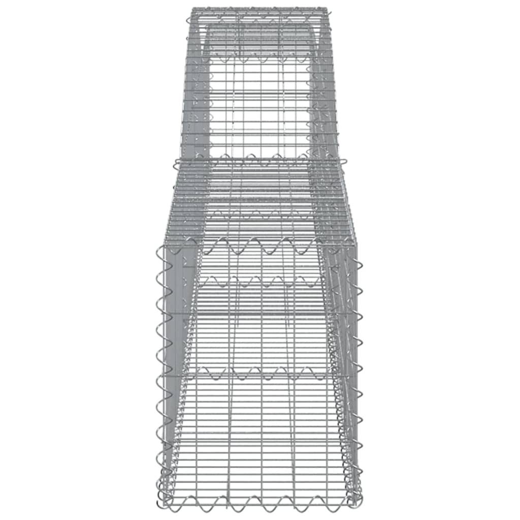 Arched Gabion Baskets 4 pcs 400x30x40/60 cm Galvanised Iron