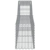 Arched Gabion Baskets 4 pcs 400x30x40/60 cm Galvanised Iron