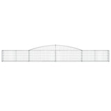 Arched Gabion Baskets 7 pcs 400x30x40/60 cm Galvanised Iron