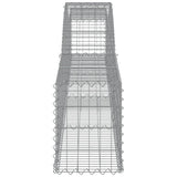Arched Gabion Baskets 7 pcs 400x30x40/60 cm Galvanised Iron