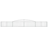 Arched Gabion Baskets 15 pcs 400x30x40/60 cm Galvanised Iron