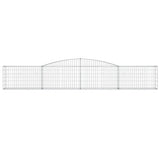Arched Gabion Baskets 4 pcs 400x30x60/80 cm Galvanised Iron