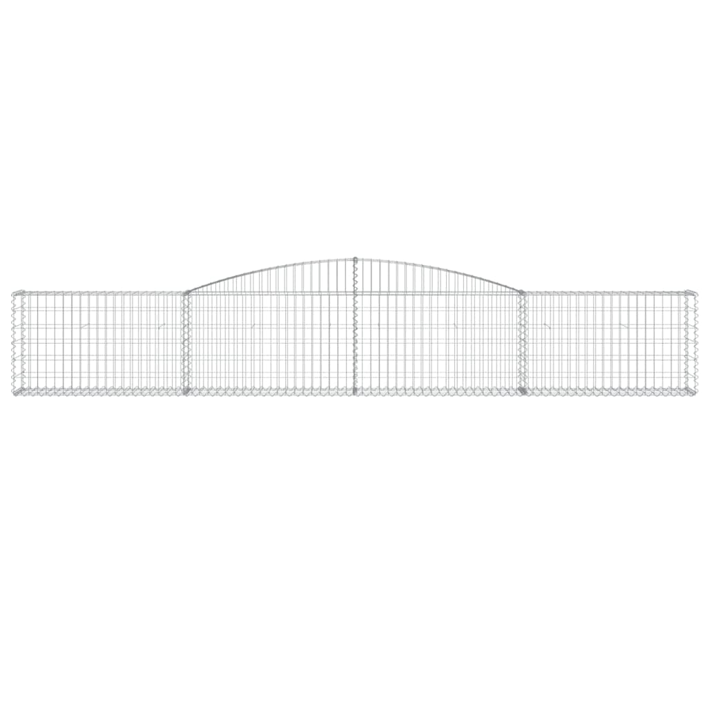 Arched Gabion Baskets 7 pcs 400x30x60/80 cm Galvanised Iron