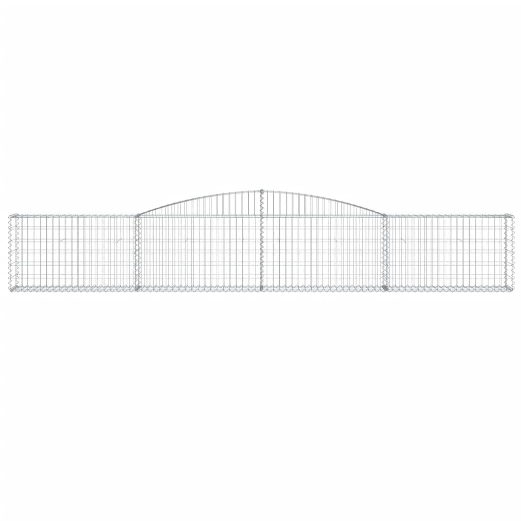Arched Gabion Baskets 8 pcs 400x30x60/80 cm Galvanised Iron