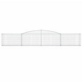 Arched Gabion Baskets 8 pcs 400x30x60/80 cm Galvanised Iron