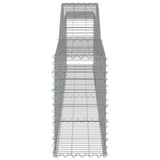 Arched Gabion Baskets 8 pcs 400x30x60/80 cm Galvanised Iron