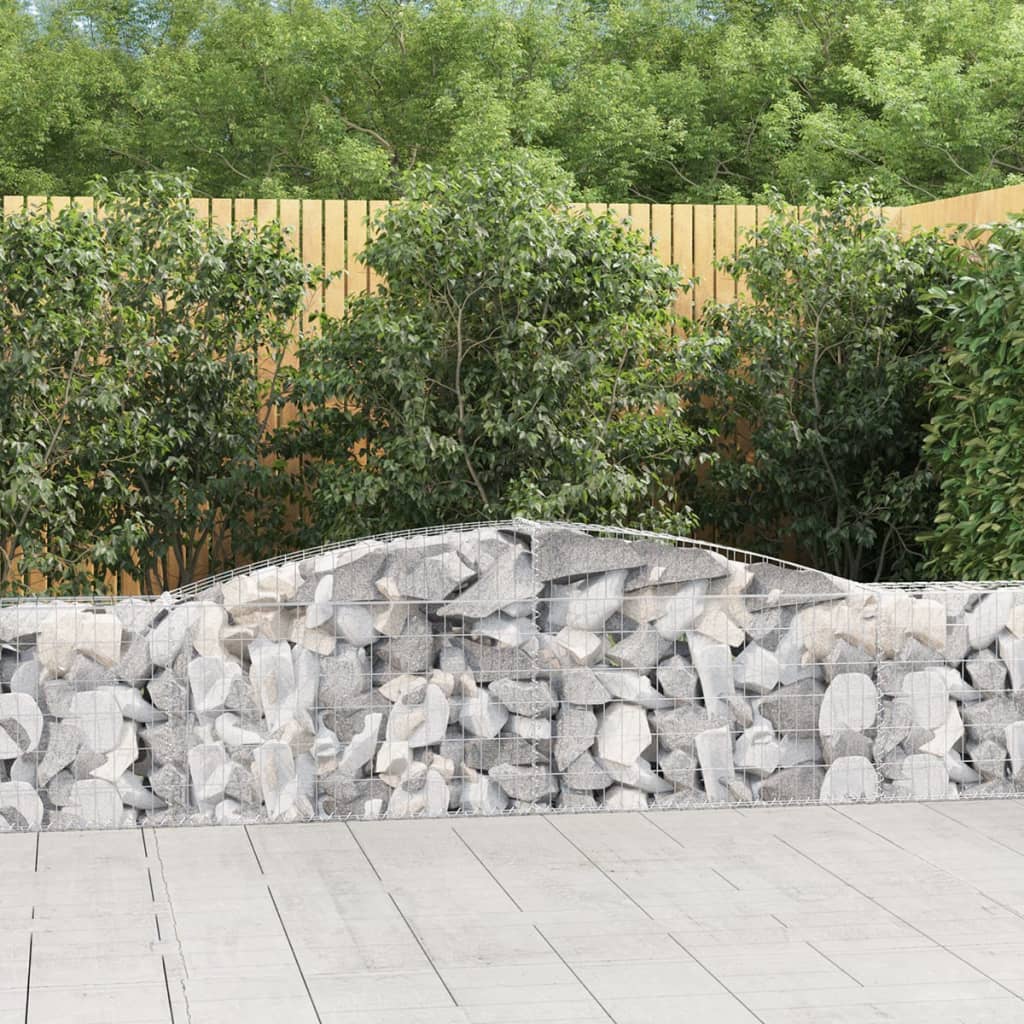 Arched Gabion Baskets 25 pcs 400x30x60/80 cm Galvanised Iron