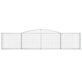 Arched Gabion Baskets 6 pcs 400x30x80/100 cm Galvanised Iron