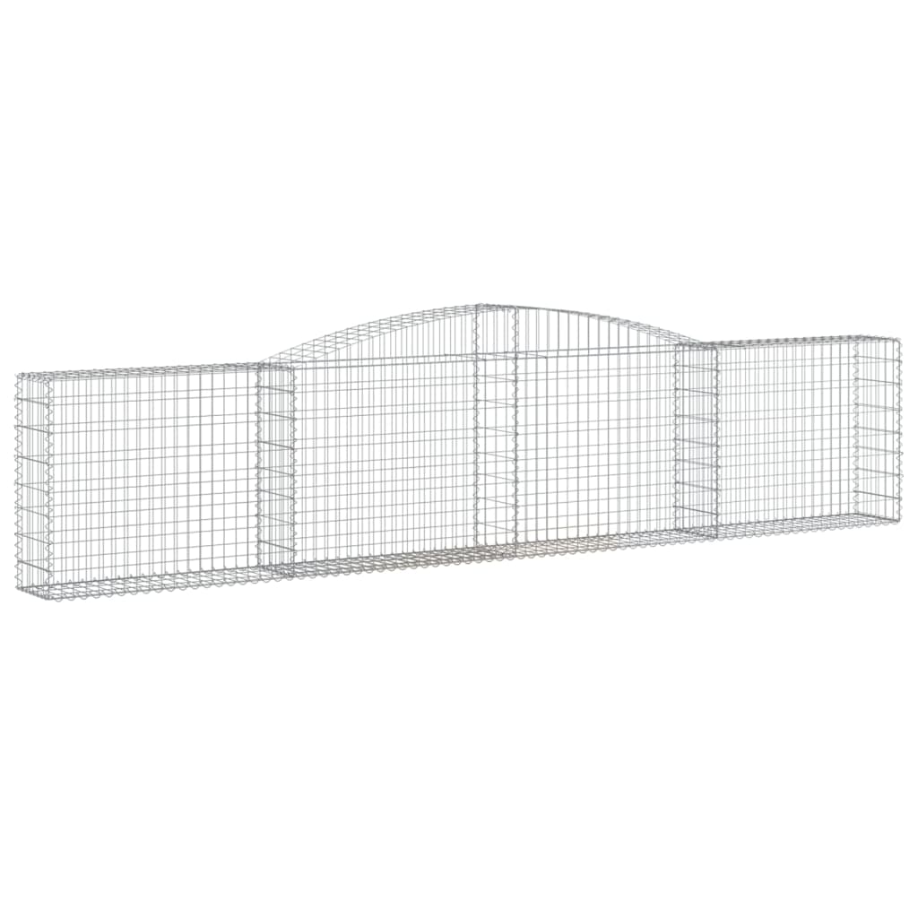 Arched Gabion Baskets 7 pcs 400x30x80/100 cm Galvanised Iron