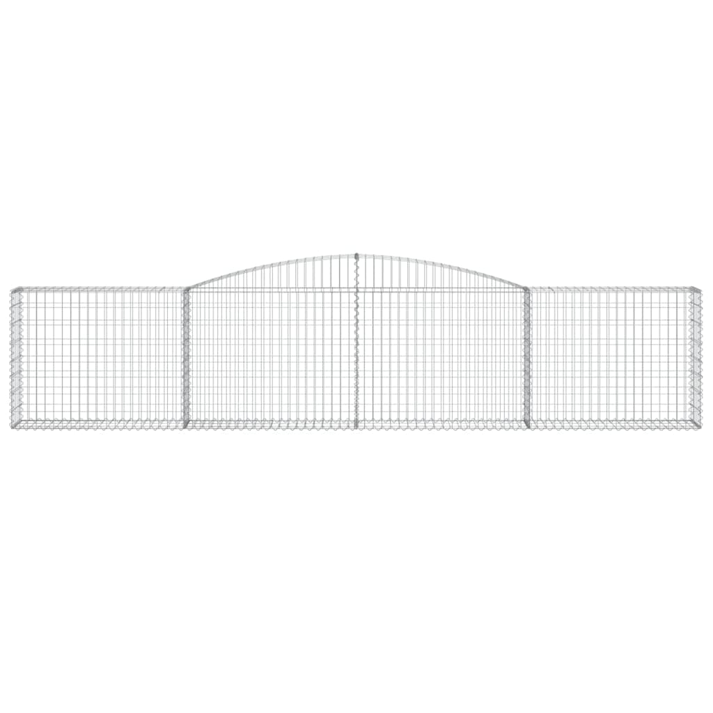 Arched Gabion Baskets 7 pcs 400x30x80/100 cm Galvanised Iron