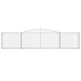 Arched Gabion Baskets 7 pcs 400x30x80/100 cm Galvanised Iron