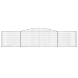 Arched Gabion Baskets 15 pcs 400x30x80/100 cm Galvanised Iron