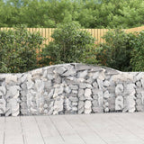 Arched Gabion Baskets 15 pcs 400x30x80/100 cm Galvanised Iron