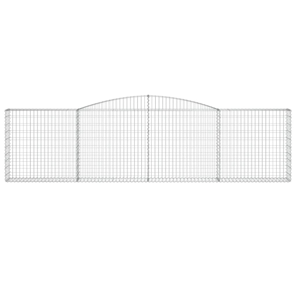 Arched Gabion Baskets 4 pcs 400x30x100/120 cm Galvanised Iron