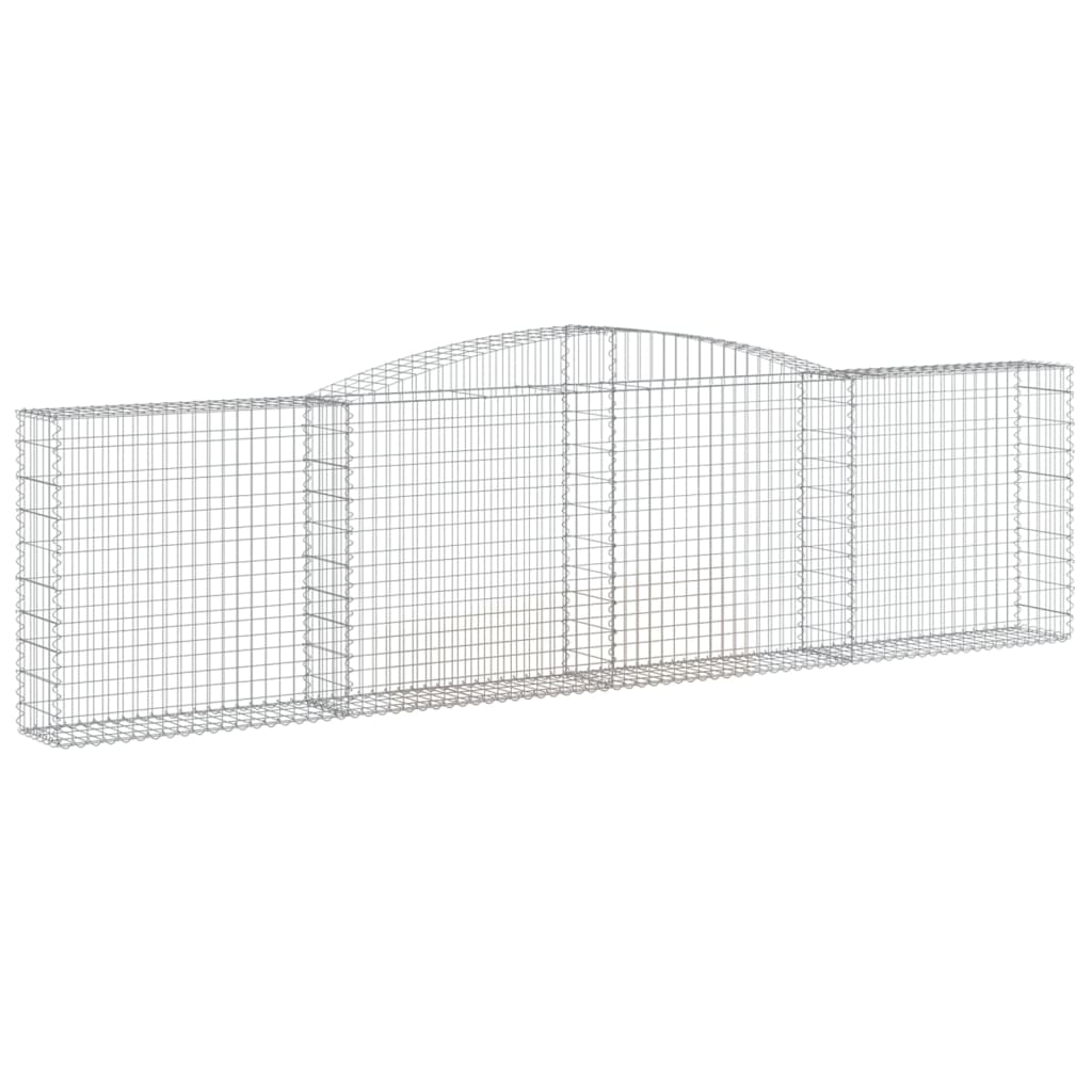 Arched Gabion Baskets 5 pcs 400x30x100/120 cm Galvanised Iron