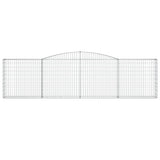 Arched Gabion Baskets 5 pcs 400x30x100/120 cm Galvanised Iron