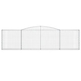 Arched Gabion Baskets 6 pcs 400x30x100/120 cm Galvanised Iron