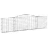 Arched Gabion Baskets 9 pcs 400x30x100/120 cm Galvanised Iron