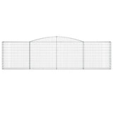 Arched Gabion Baskets 9 pcs 400x30x100/120 cm Galvanised Iron