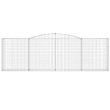 Arched Gabion Baskets 8 pcs 400x30x120/140 cm Galvanised Iron