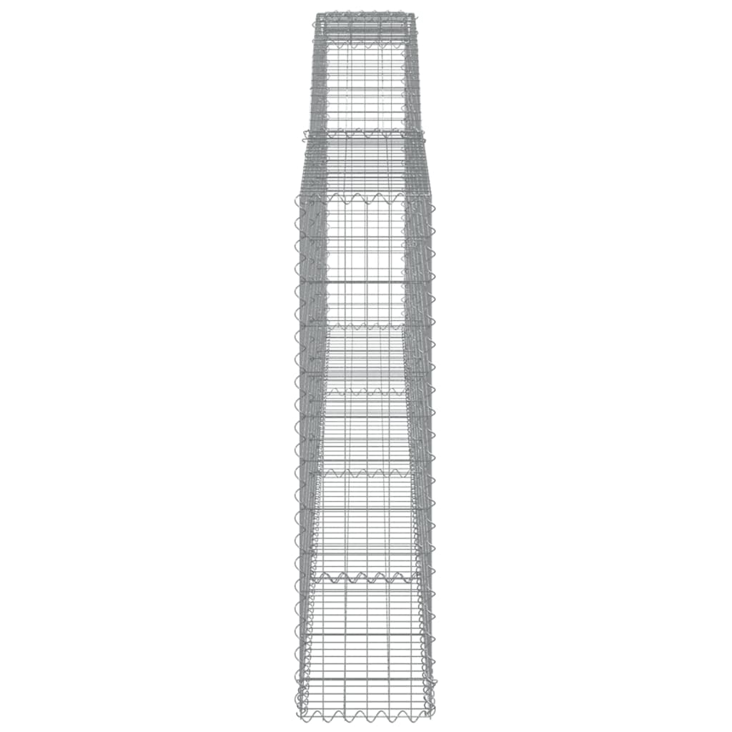 Arched Gabion Baskets 9 pcs 400x30x120/140 cm Galvanised Iron