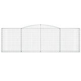Arched Gabion Baskets 15 pcs 400x30x120/140 cm Galvanised Iron