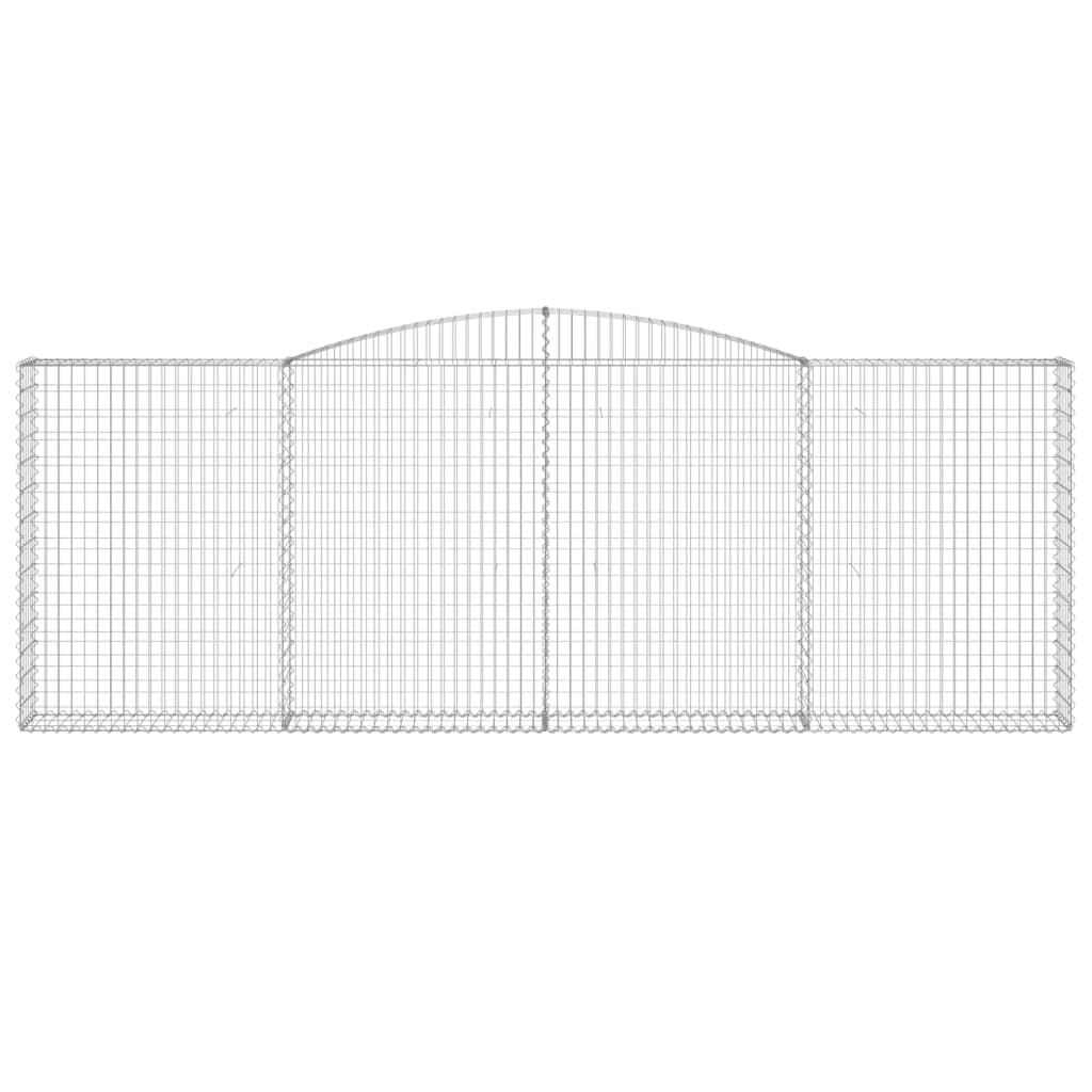 Arched Gabion Baskets 6 pcs 400x30x140/160 cm Galvanised Iron