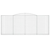 Arched Gabion Baskets 2 pcs 400x30x160/180 cm Galvanised Iron
