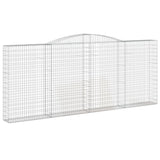 Arched Gabion Baskets 3 pcs 400x30x160/180 cm Galvanised Iron