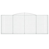 Arched Gabion Baskets 7 pcs 400x30x160/180 cm Galvanised Iron