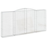 Arched Gabion Baskets 4 pcs 400x30x180/200 cm Galvanised Iron