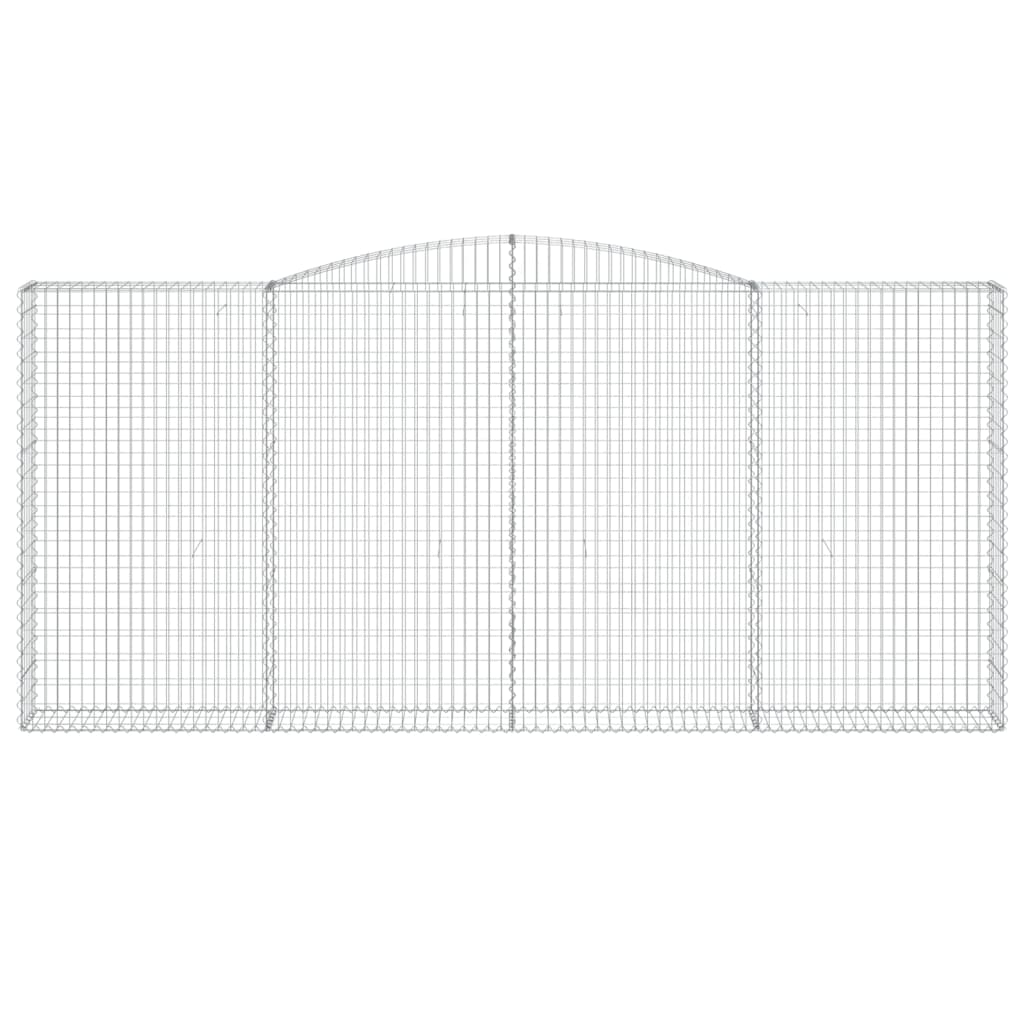 Arched Gabion Baskets 4 pcs 400x30x180/200 cm Galvanised Iron