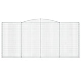 Arched Gabion Baskets 4 pcs 400x30x180/200 cm Galvanised Iron