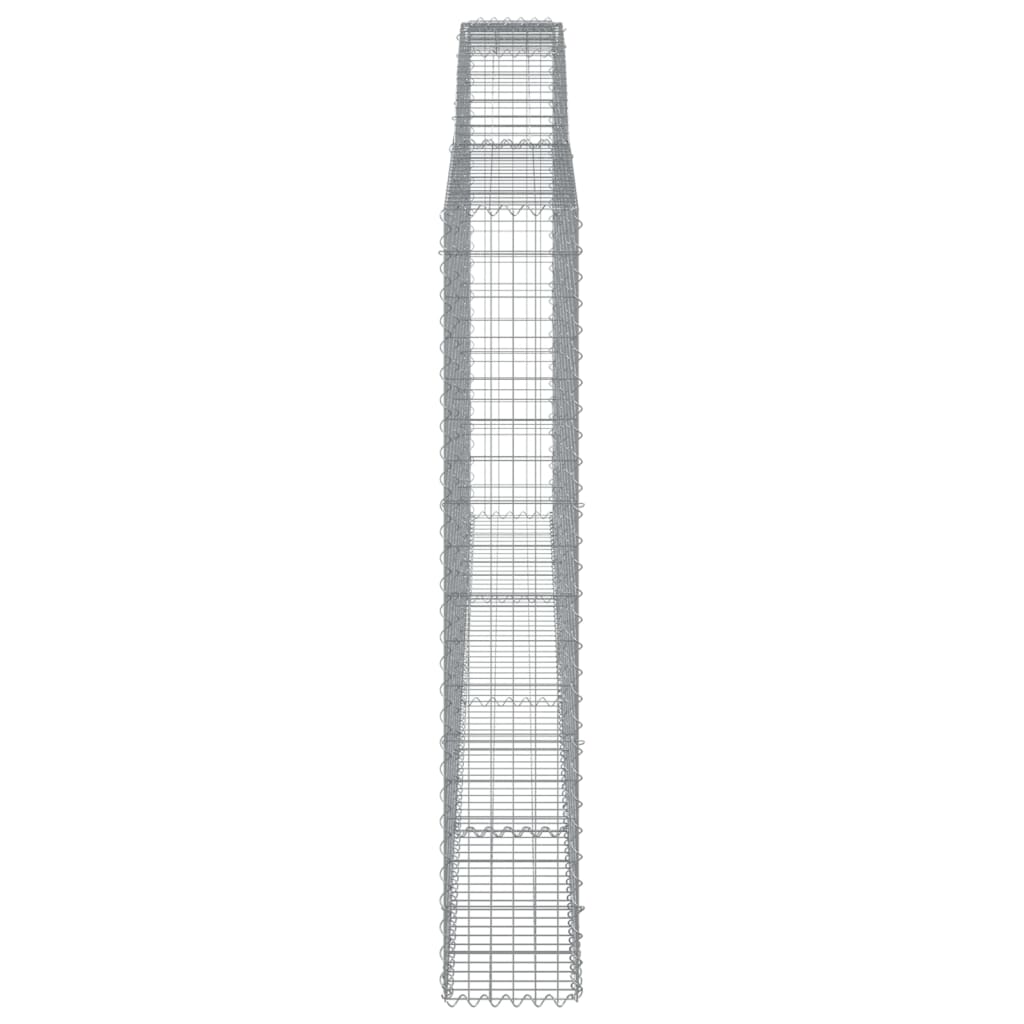Arched Gabion Baskets 10 pcs 400x30x180/200 cm Galvanised Iron