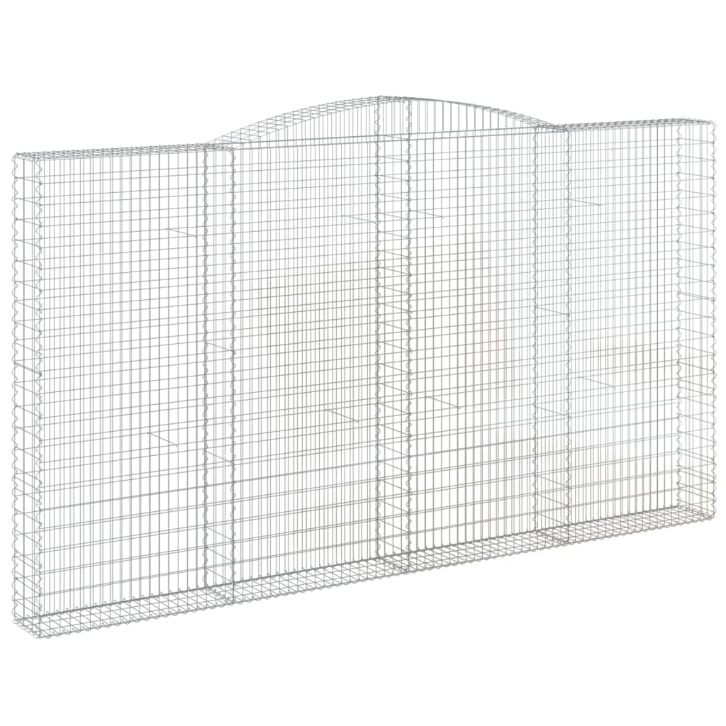 Arched Gabion Baskets 4 pcs 400x30x220/240 cm Galvanised Iron