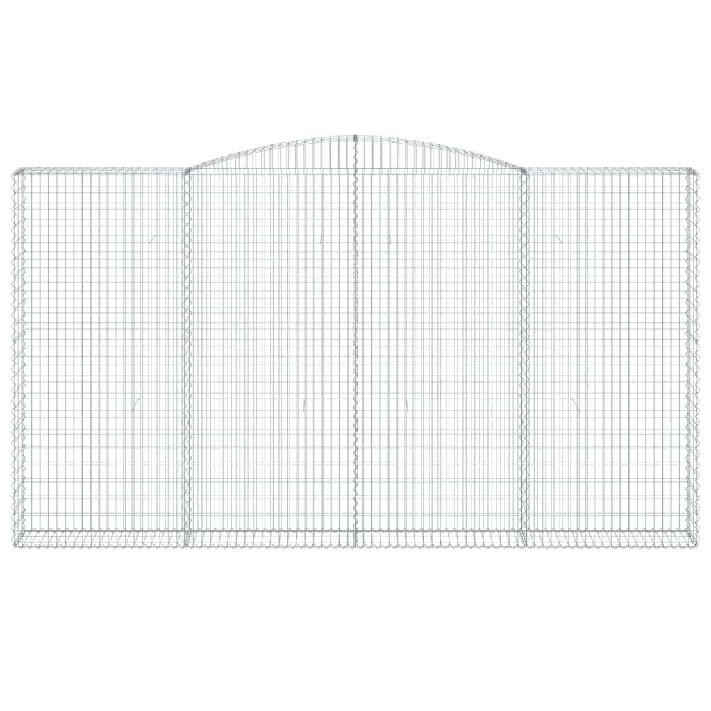 Arched Gabion Baskets 4 pcs 400x30x220/240 cm Galvanised Iron